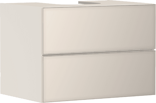 Xevolos E badmeubel Sand Matt Beige 780/550 met 2 lades voor consoles met inbouwwastafel geslepen