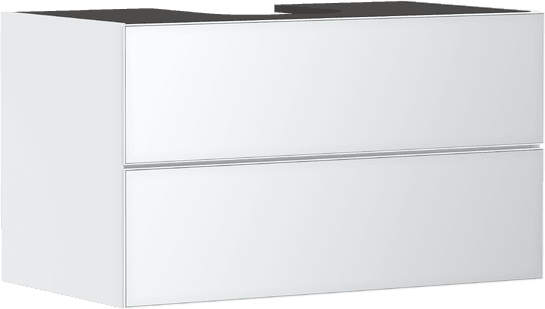 Xevolos E badmeubel Matt White 980/550 met 2 lades voor consoles met inbouwwastafel geslepen
