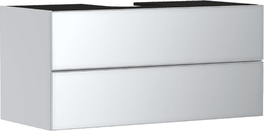 Xevolos E badmeubel Matt White 1180/550 met 2 lades voor consoles met inbouwwastafel geslepen